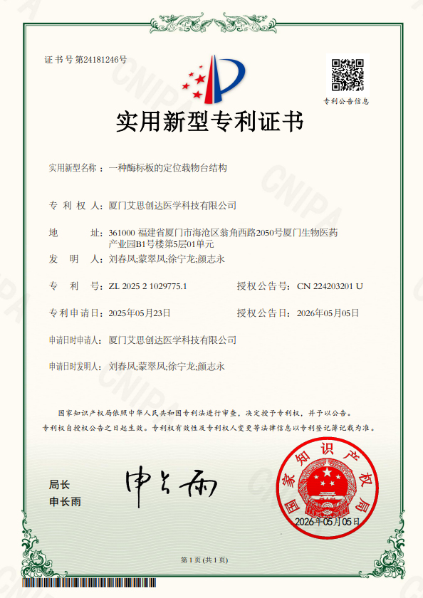 Utility Model Patent Certificate